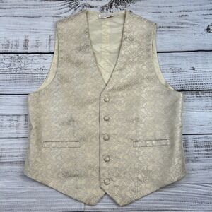 Carrot & Gibbs Silk Vest Ivory Formal Wedding Prom Size M Boulder, CO USA Button